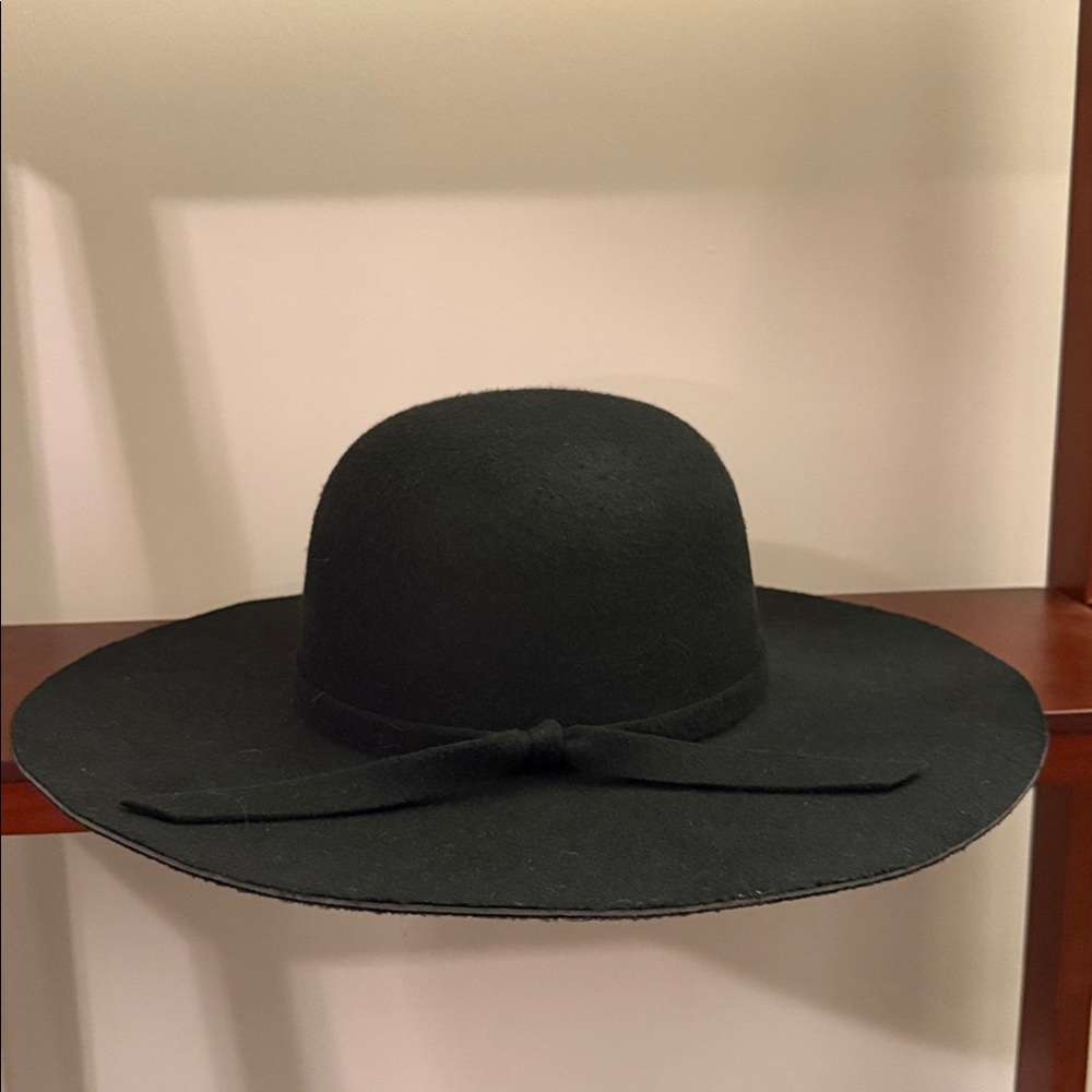 Elegant Black Wide-Brim Hat